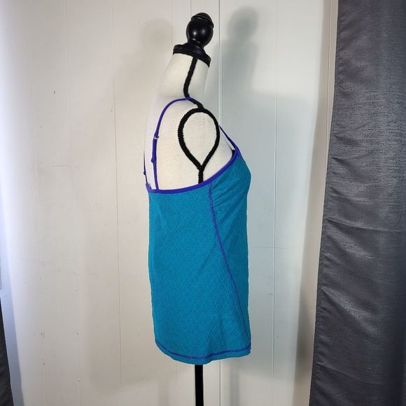 PRANA Blue Purple Textured Natural Athletic Sports Tank Size Medium - Picture 3 of 5